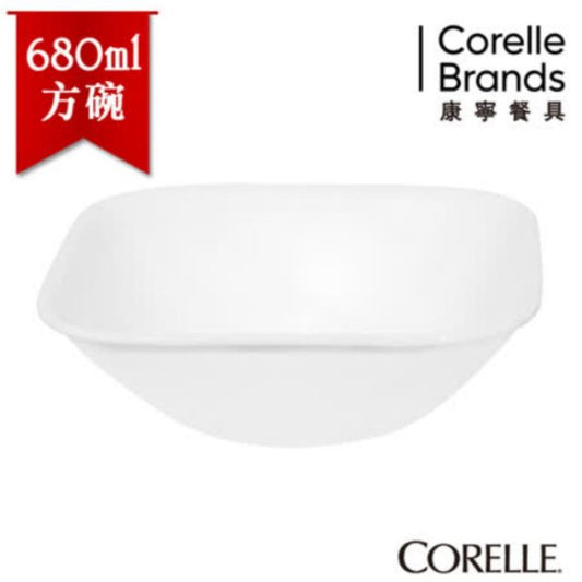 CR100040029-Corelle 美國康寧 方型中碗 23OZ-白