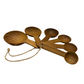B600020014-Thai teak pure handmade measuring spoons set of six