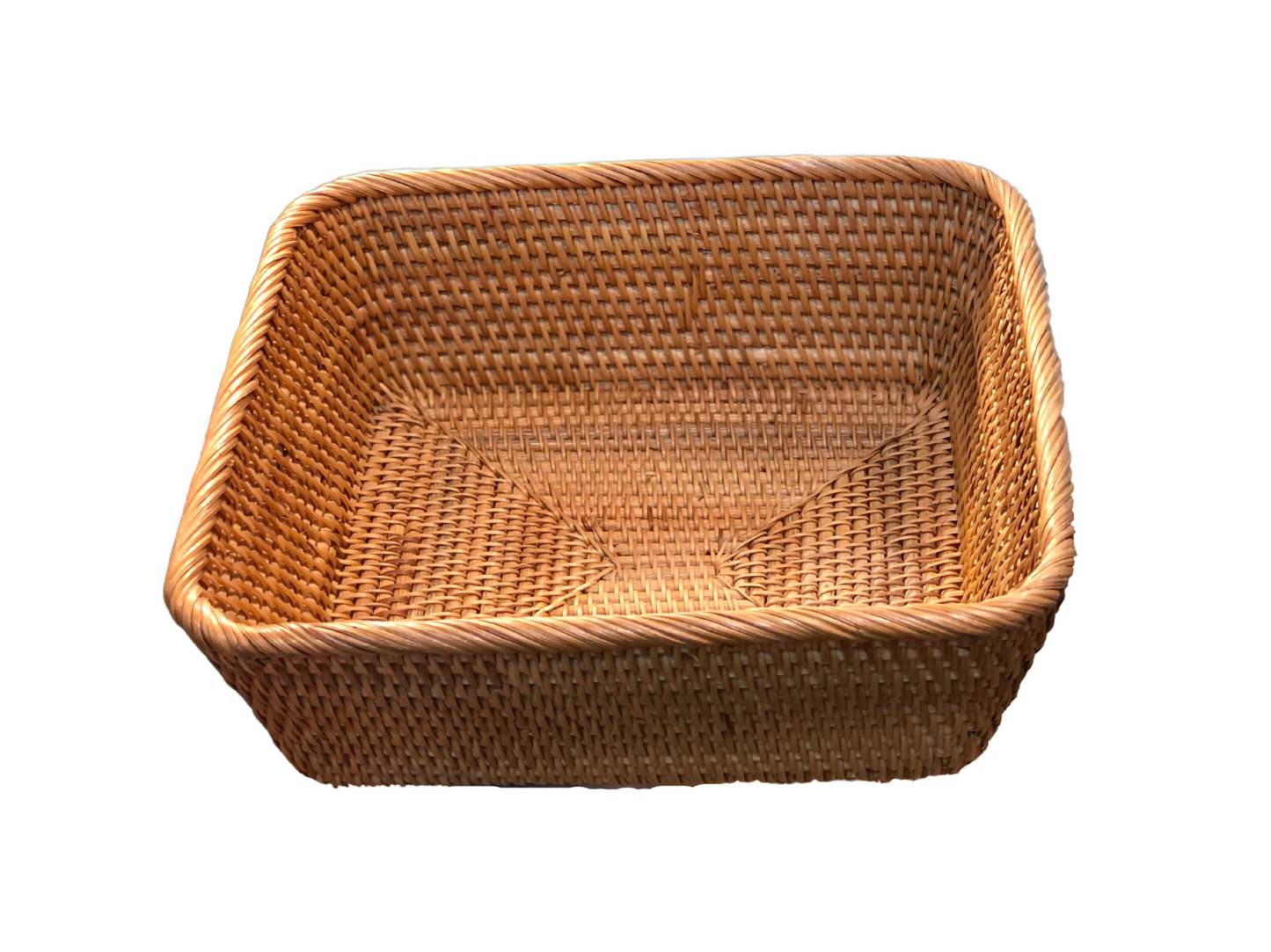 C600030003V-Thailand pure handmade rattan rectangular storage basket (large, small)