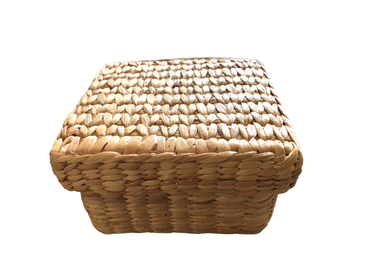 C600030021-Thailand pure handmade rattan square storage box with lid